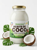 Aceite de Coco Virgen Prodcoco 1 Litro | Cocina Saludable