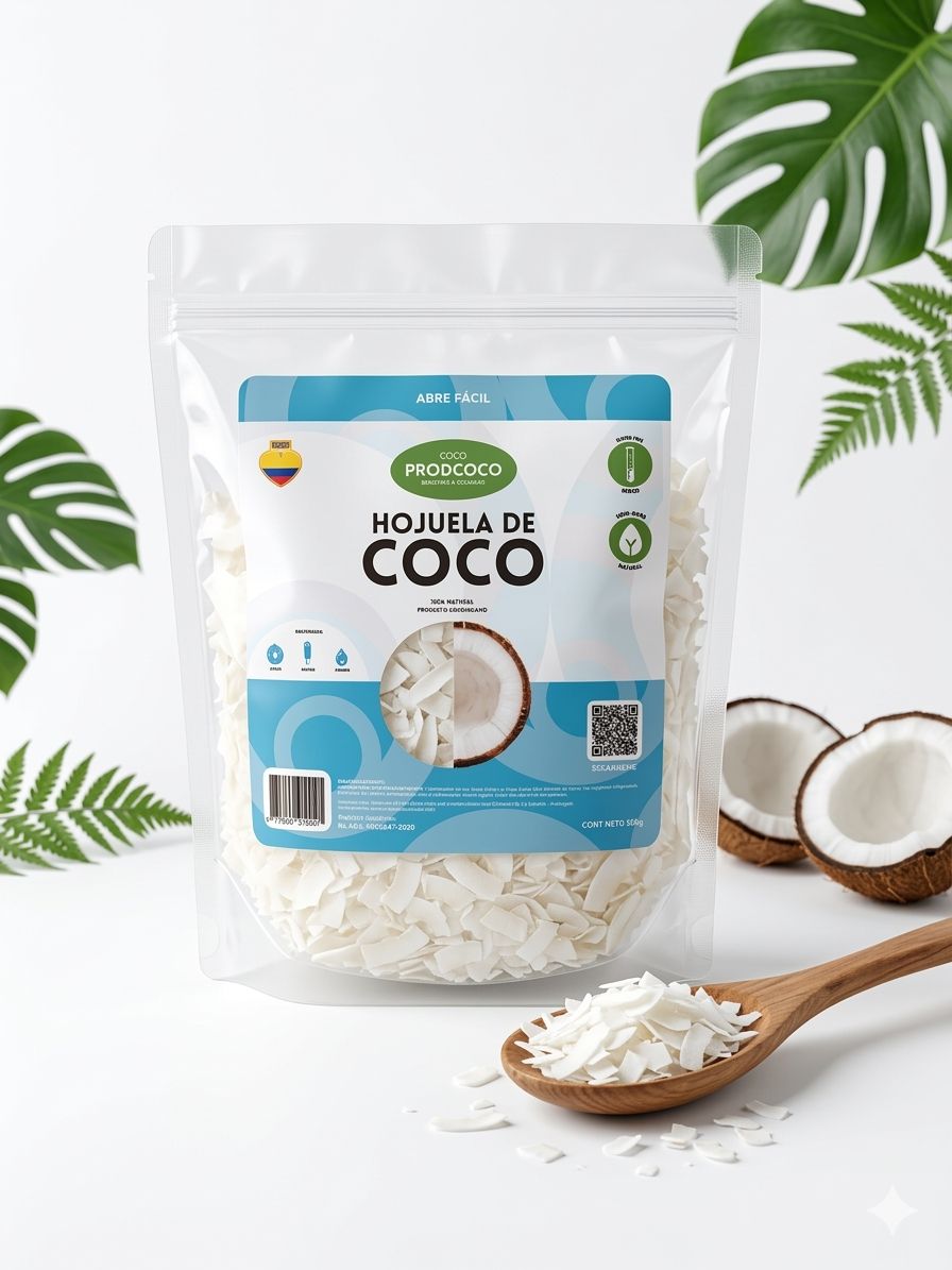 Hojuelas de Coco Natural Prodcoco 500 g | Snack Saludable